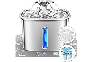 Veken Innovation Award Winner Stainless Steel Cat Water Fountain: Keep Your Feline Friends Hydrated