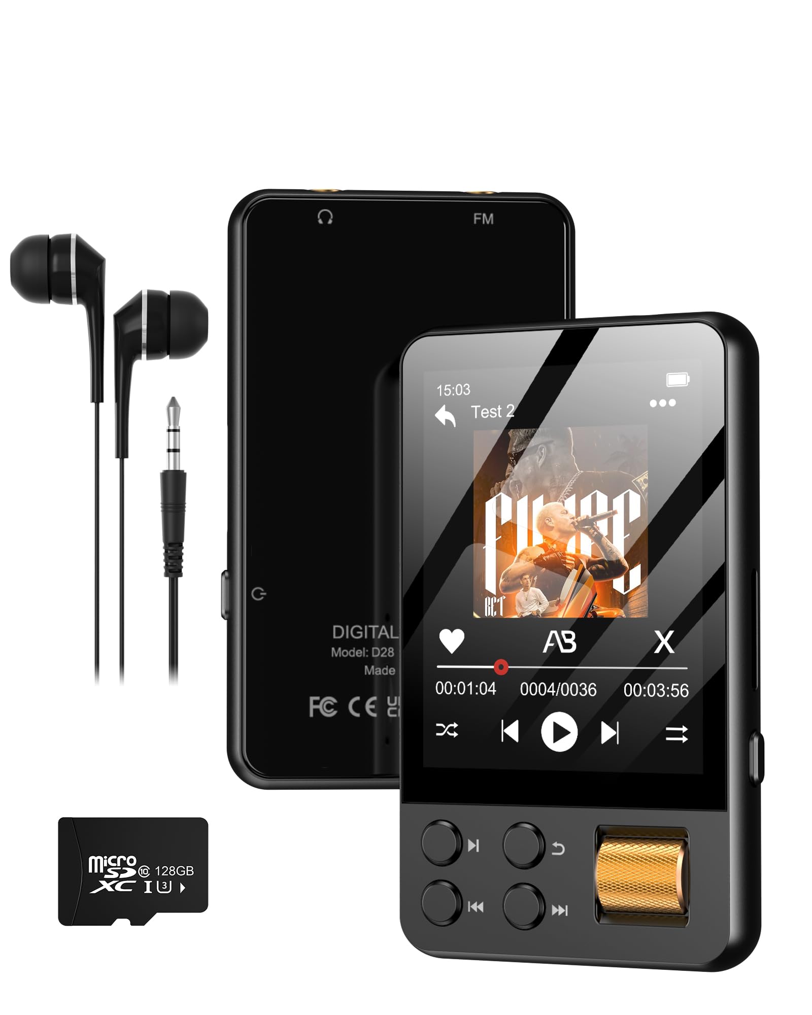 Amazon.com: 128GB MP3 Player with Bluetooth 5.4, AGXOV Music