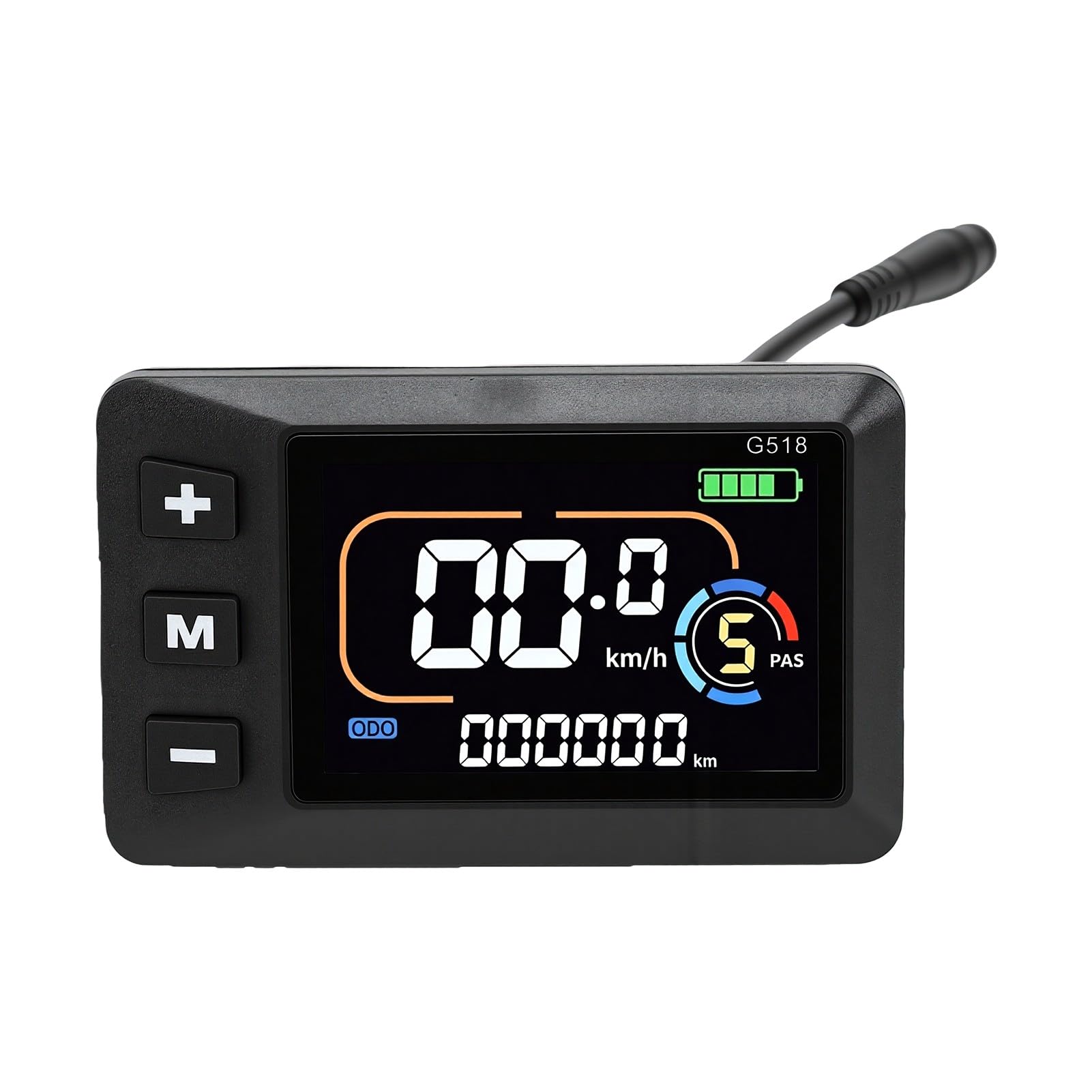Pantalla LCD para Bicicleta Eléctrica, Velocímetro Retroiluminado Resistente, Pantalla Cuentakilómetros para Moto de Cross Eléctrica Yozma IN 10, Material ABS, Fácil Instalación
