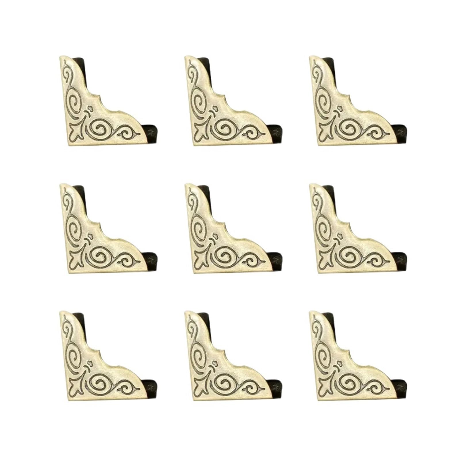 Protectores de esquinas metal para cuadernos y libros estilo vintage artesanales pack de 50