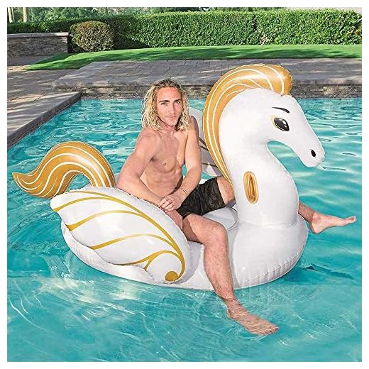 Cavallo Fashion Pegaso Cavalcabile Gigante 231 X 150 Cm Unicorno Bianco