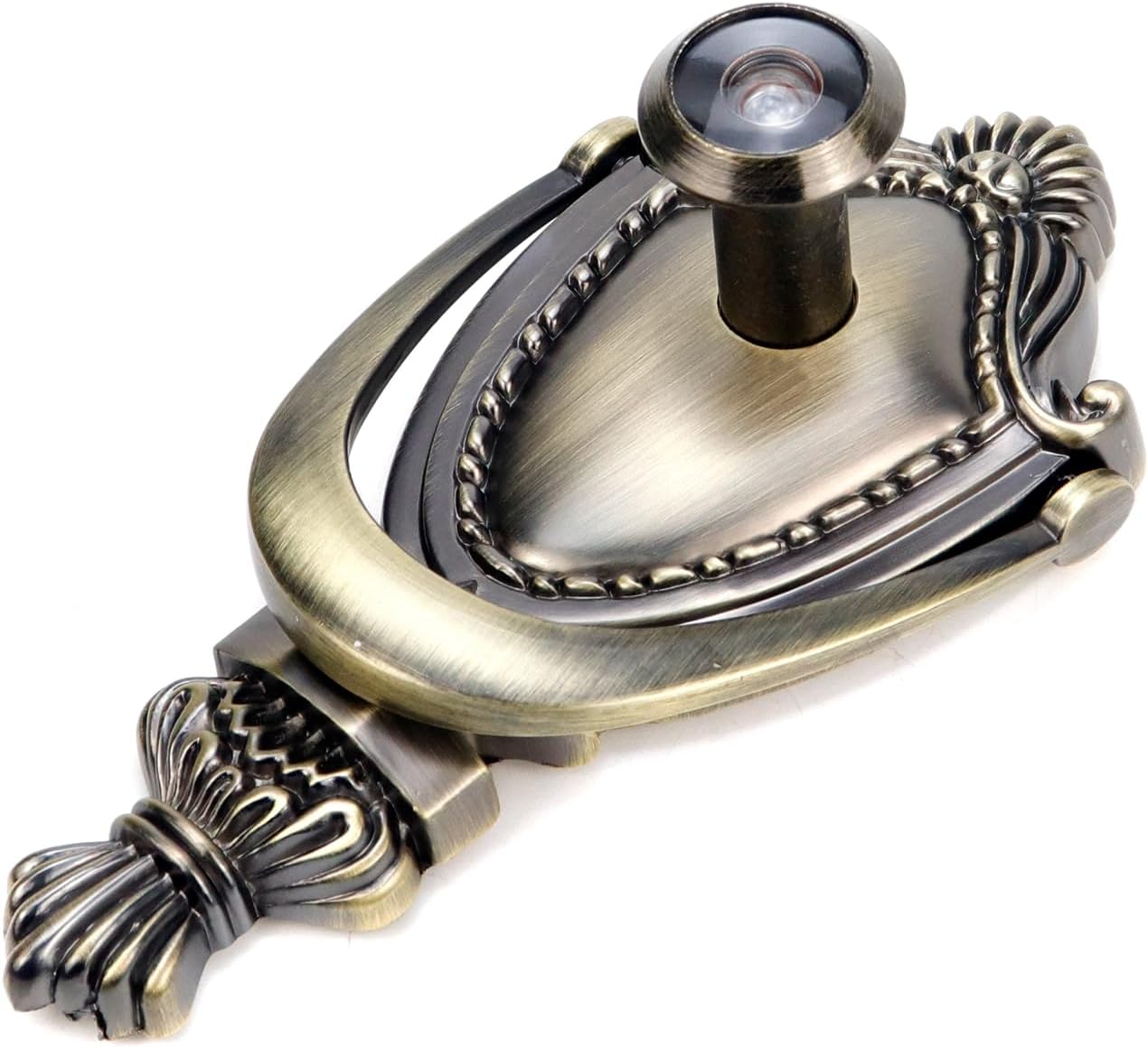 Woogim 1PC Bronze Door Knocker Zinc Alloy Vintage Door Knocker Door and Gate Knocker Handle Pull