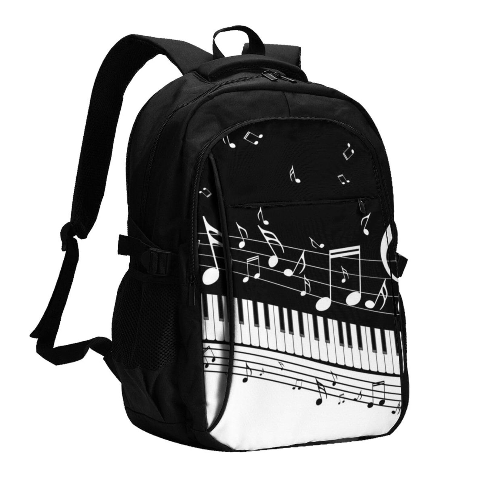 InOmak Musikalische Notenwelle, Reiserucksack, Freizeitrucksack, Schulrucksack, Laptop-Rucksack für Damen und Herren