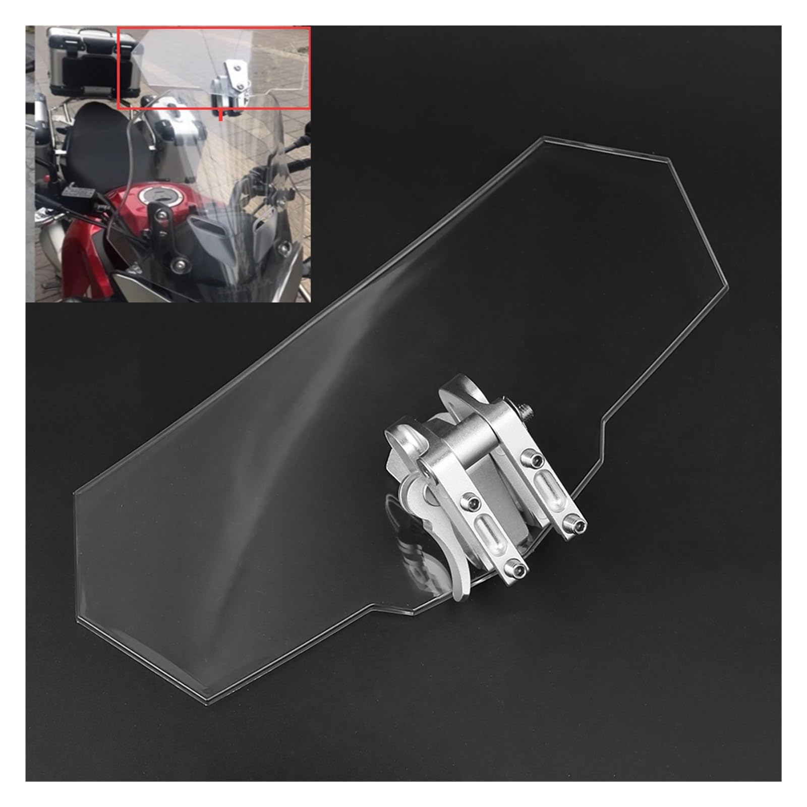 Deflettore Parabrezza Per Motocicletta Per Deflettore Per Per Parabrezza Regolabile Trasparente Universale Per Moto Per Ducati CUPOLINO