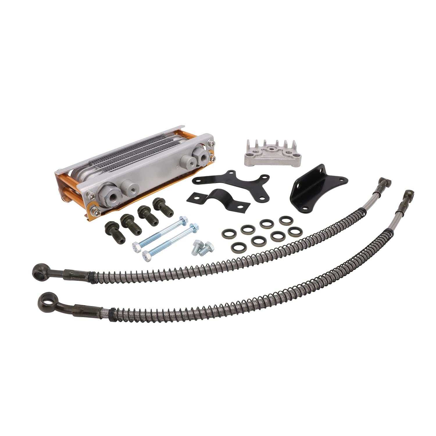 Kit universale di raffreddamento del radiatore dell'olio per moto, per CRF XR KLX 50 70 90 110 125 140cc SSR Taotao Coolster Kayo Apollo Dirt Pit Bike ATV oro