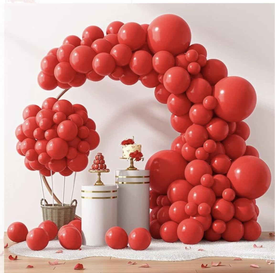 Rojo 25-Pack Red Balloons – 5-Inch Premium Latex Balloons for Party, Valentine’s Day, Christmas, Wedding & Celebration Decor