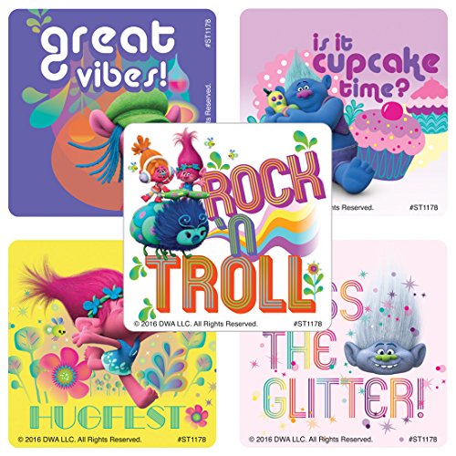 SmileMakers DreamWorks Trolls Stickers - Prizes 100 per Pack - from