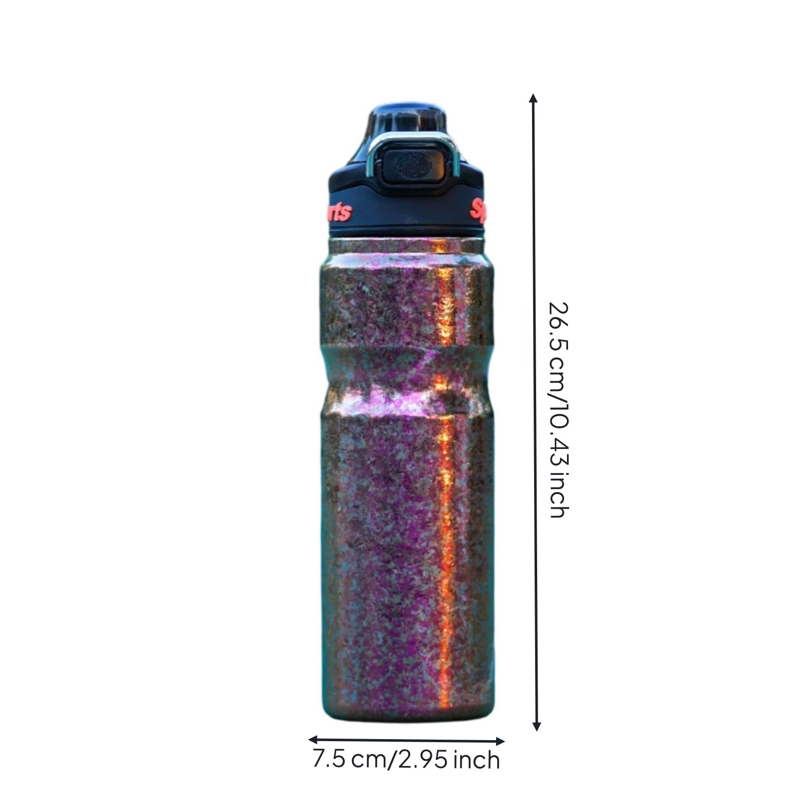 Thermosflasche aus Doppelwandig -Thermosflasche auslaufsicher flasche für Sportler, Pendelnde, Roségold, 650ML