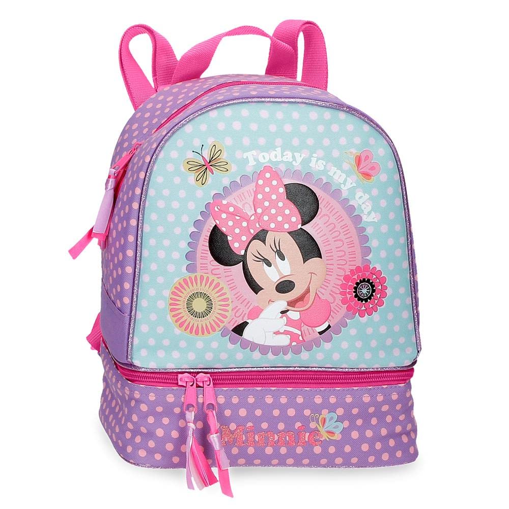 Disney Minnie Today is my Day Mochila Porta merienda Morado 23x28x13 cms Poliéster 8,37L