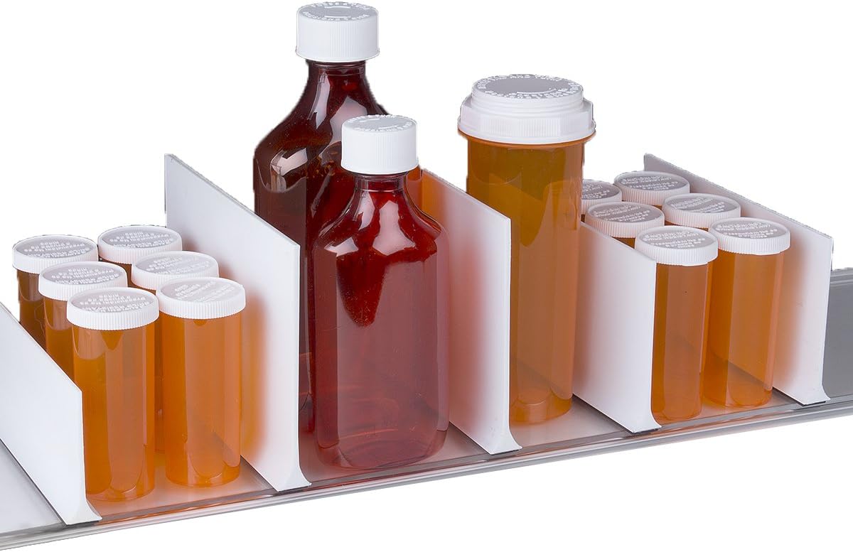 Apothecary Products Magnetic Shelf Divider for Organization, 6" x 3"