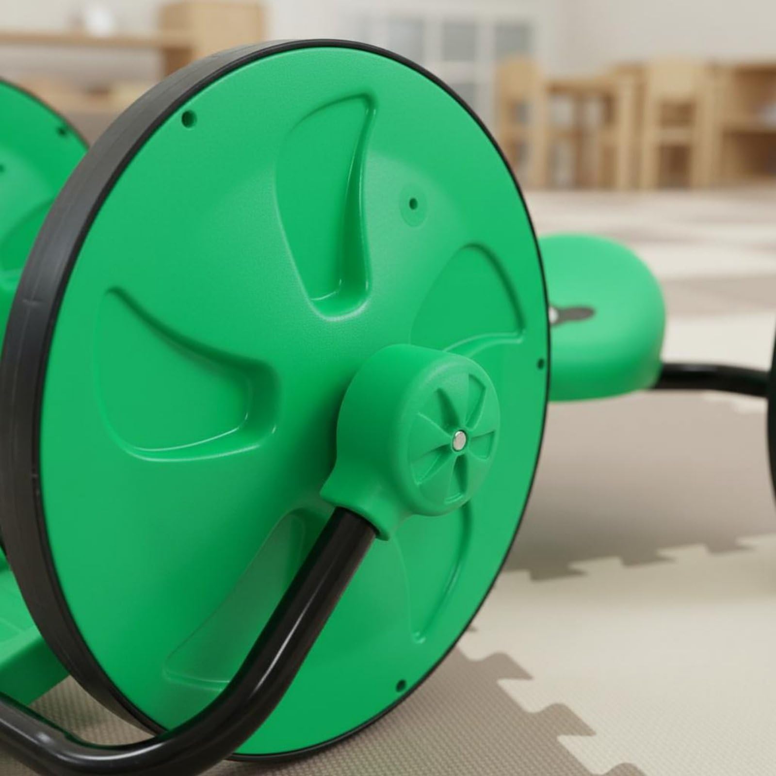 predolo Handkurbel-Fahrzeug Sinnes-Training Wackelauto Motorikförderung Indoor-Rollfahrzeug für Kinder, Kleinkinder, Drinnen, Kindergarten, Draußen, Grün