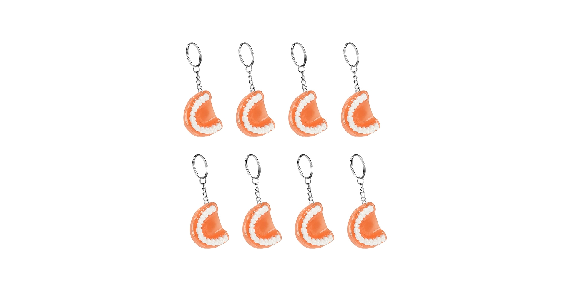 Amazon.co.jp: ZIIVARD 8ピース 歯 樹脂キーホルダー おもしろ