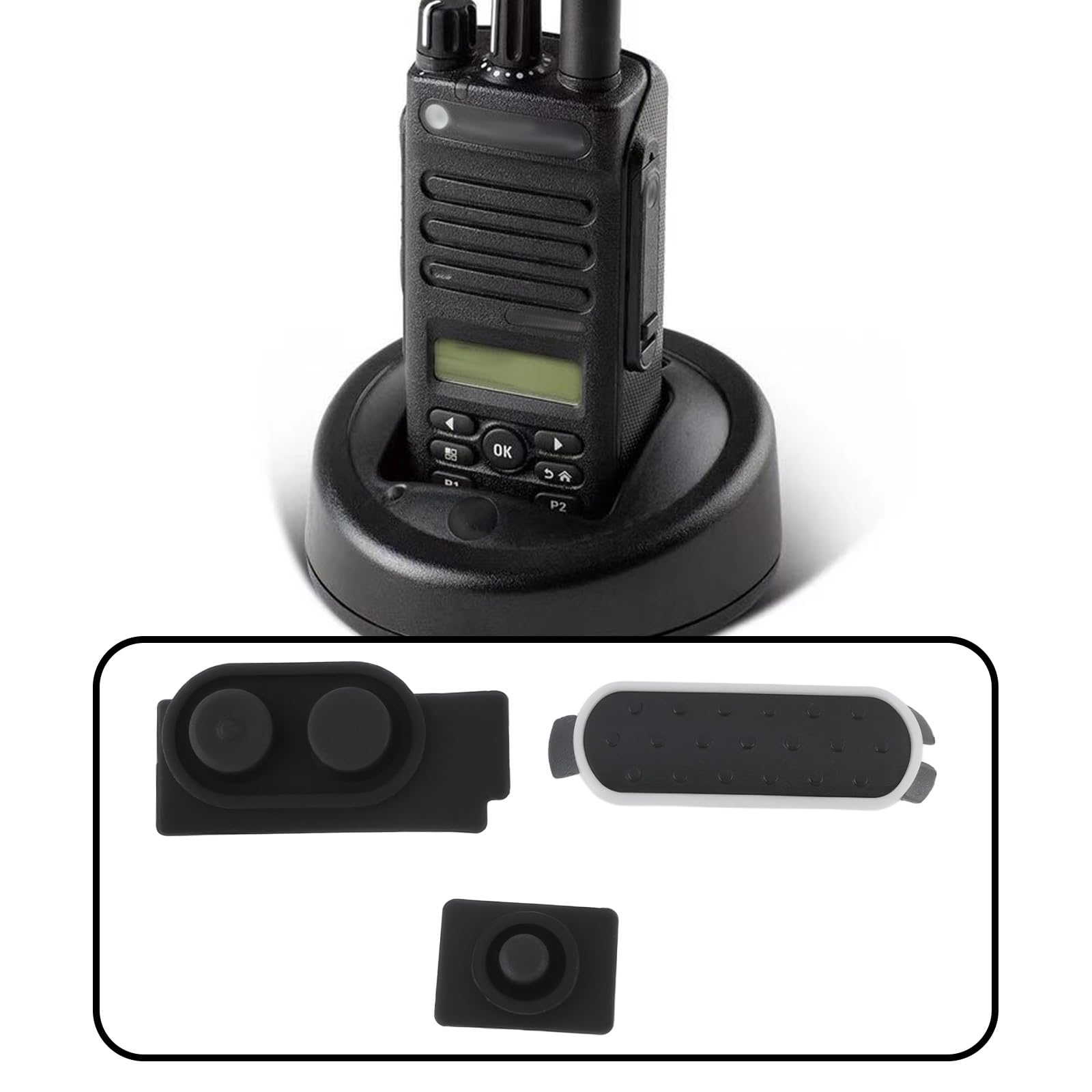 Briny River 1 Set Launch Talk PTT Button PTT-XPR3500E Compatible with Motorola XPR3500e XiR P6600i XiR P6620i DEP570e XPR3300e - Image 4