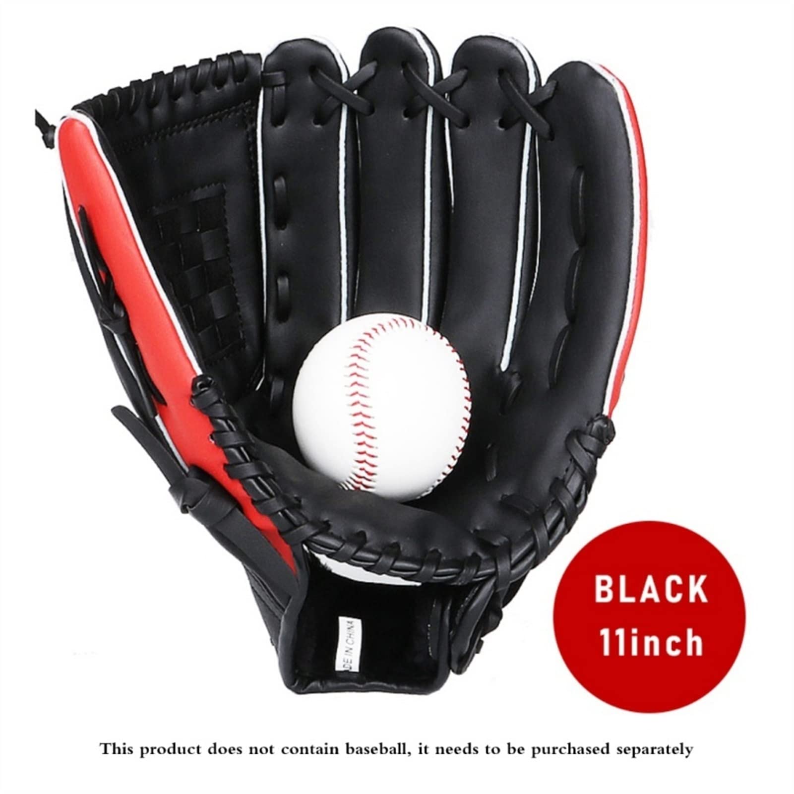Guante de béisbol para niños/jóvenes/adultos Guantes de béisbol para jóvenes Guantes de béisbol de cuero de PU Guantes de campo duraderos Accesorios de béisbol Béisbol de 11/11,5 pulgadas pa