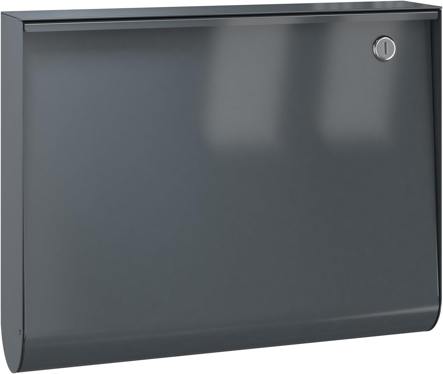 Serafini U-Box Wall-mounted letterbox anthracite grey (RAL 7016), dark grey postbox in a special design, 10 litres, Farbe-Lackierung:7016 glänzend