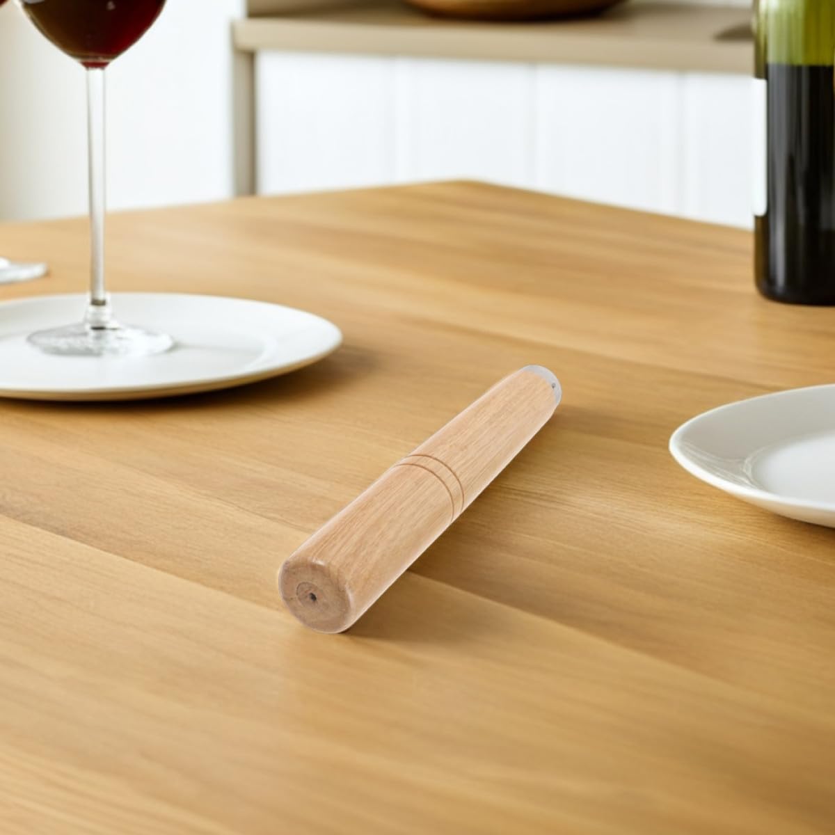 Manico Padella in Legno Massello 2 Pezzi Design Resistente al Calore Compatibile Universalmente per Pentole e Padelle in Cucina Domestica e Ristorante