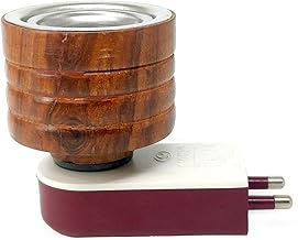 Varita Multipurpose Direct Plug in Mini Wooden Electric Incense Burner Bakhoor Dani Kapoor Dani Camphor Burner Essential Oil & Aroma Diffuser - Made of Termite Proof Sesham Wood