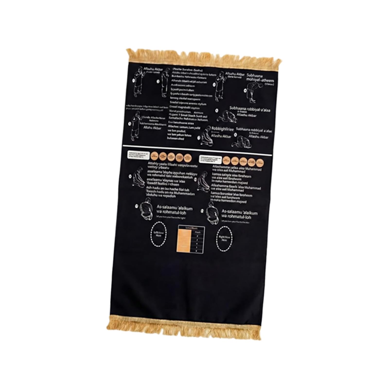 ZEPFJHE Muslims Prayer Mat for Step by Step Tasleem Comfortable Nonslip Surfaces Multiple Color Home Prayer Mat