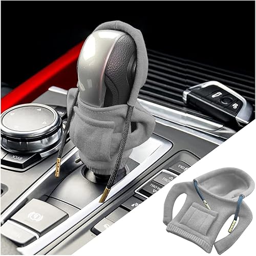 Funda para pomo de palanca de cambios de automóvil, suéter de moda y diseño de camisa con capucha, bonitos accesorios interiores automotrices,