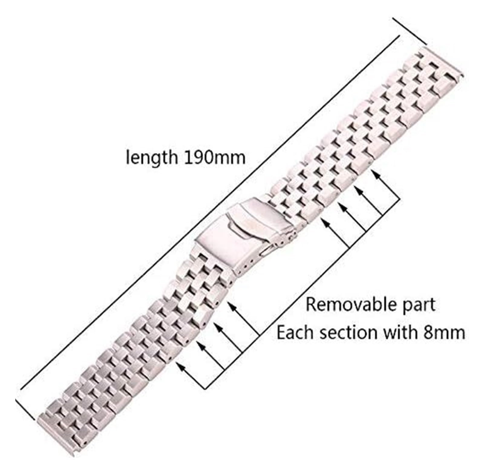 Pasek do zegarka Solidny pasek do zegarka ze stali Męski pasek sportowy zegarek ze stali nierdzewnej bransoletka z paskiem 18mm 20mm 22mm 24mm kobiety mężczyźni metalowy szczotkowany pasek do zegarków