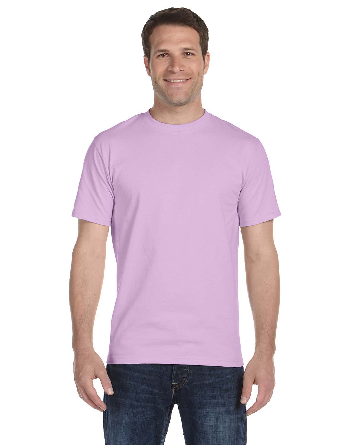 Gildan G8000 50% Cotton 50% Polyester DryBlend T-Shirt Orchid Large 2 Pack