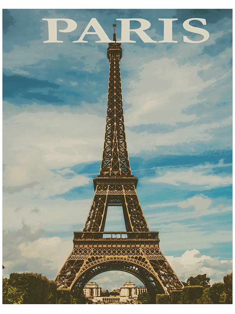 Idée cadeau affiche tour Eiffel Paris photo imprimée 28x35