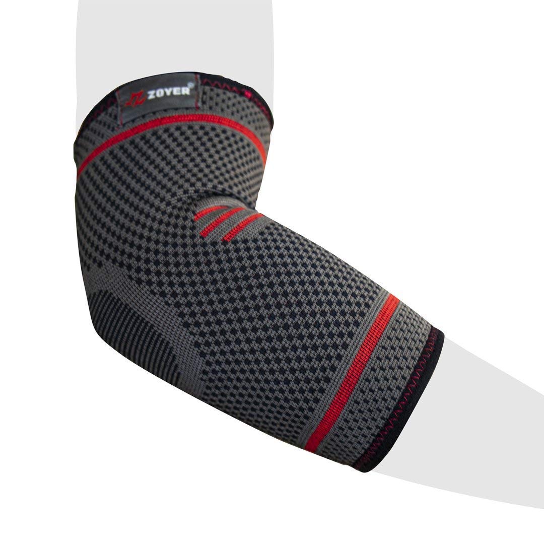 ZOYER Elbow Sleeve - Compression Support for Tendonitis, Weightlifting, Tennis and Golfers Elbow, Fulcrum, Compression Pain Relief, Workout, Performance Series (X-Large)
