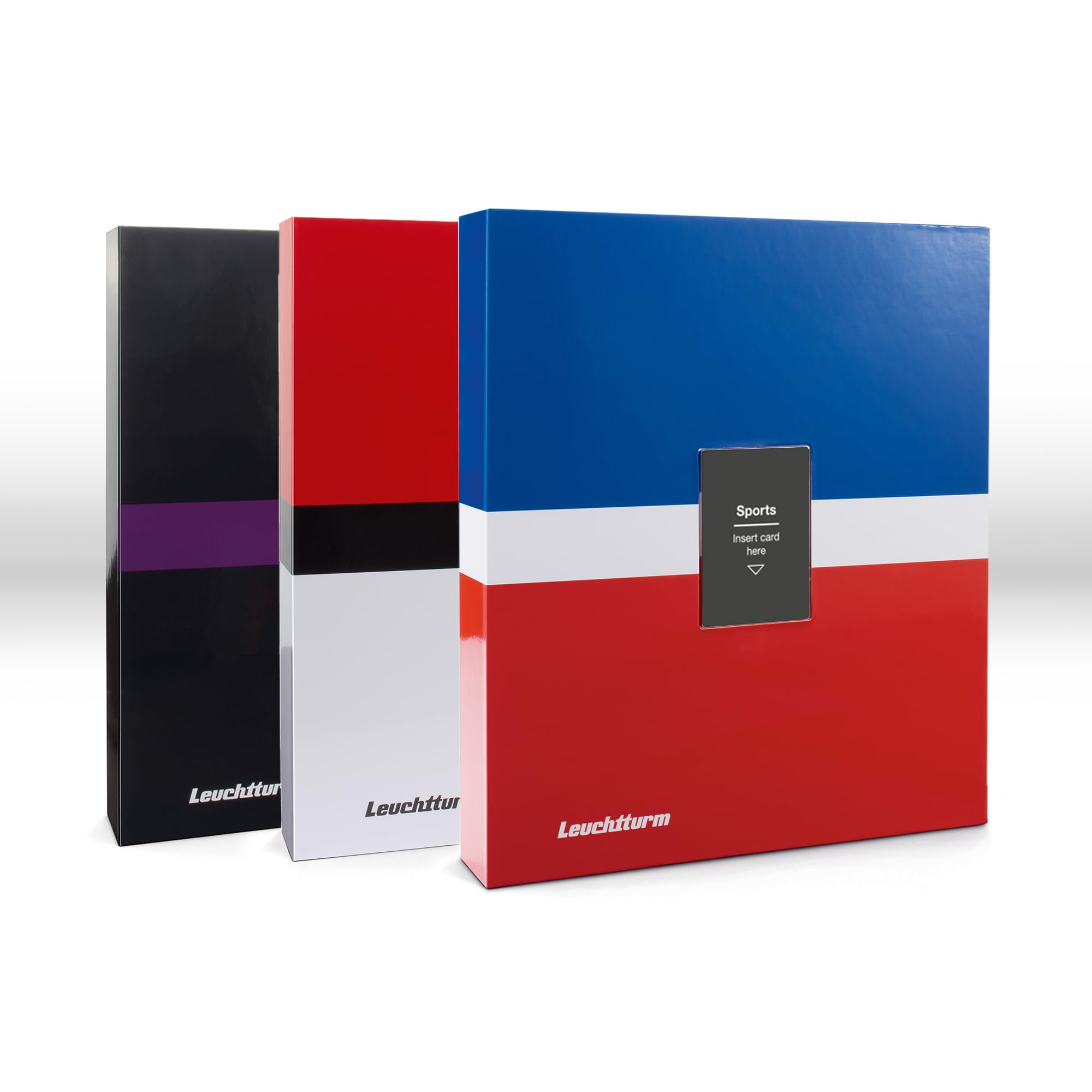Leuchtturm 372285 TCG Album Pro - für 315 Sammelkarten wie Pokémon oder Digimon - A4 Hardcover rot-weiß - inkl. 5 Grande Pro Hüllen klar