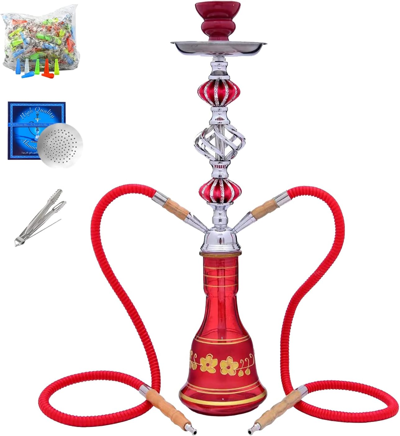21" Hookah Set Premium 2 Hose Hookah Complete Set