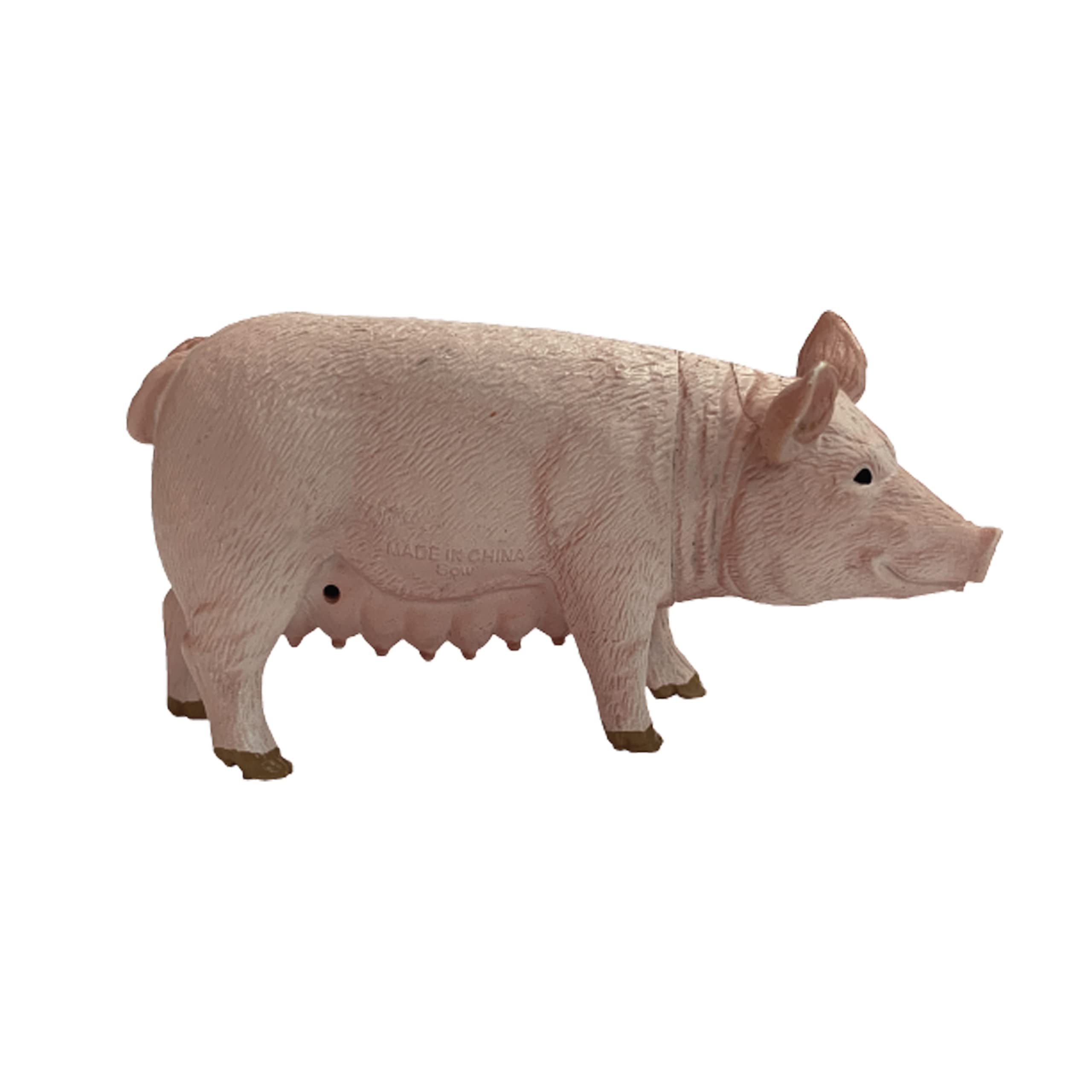 Deluxebase Ltd Mini Animal Adventure Replica - Pig Small sized realistic toy figure that makes an ideal farm animal toy for kids