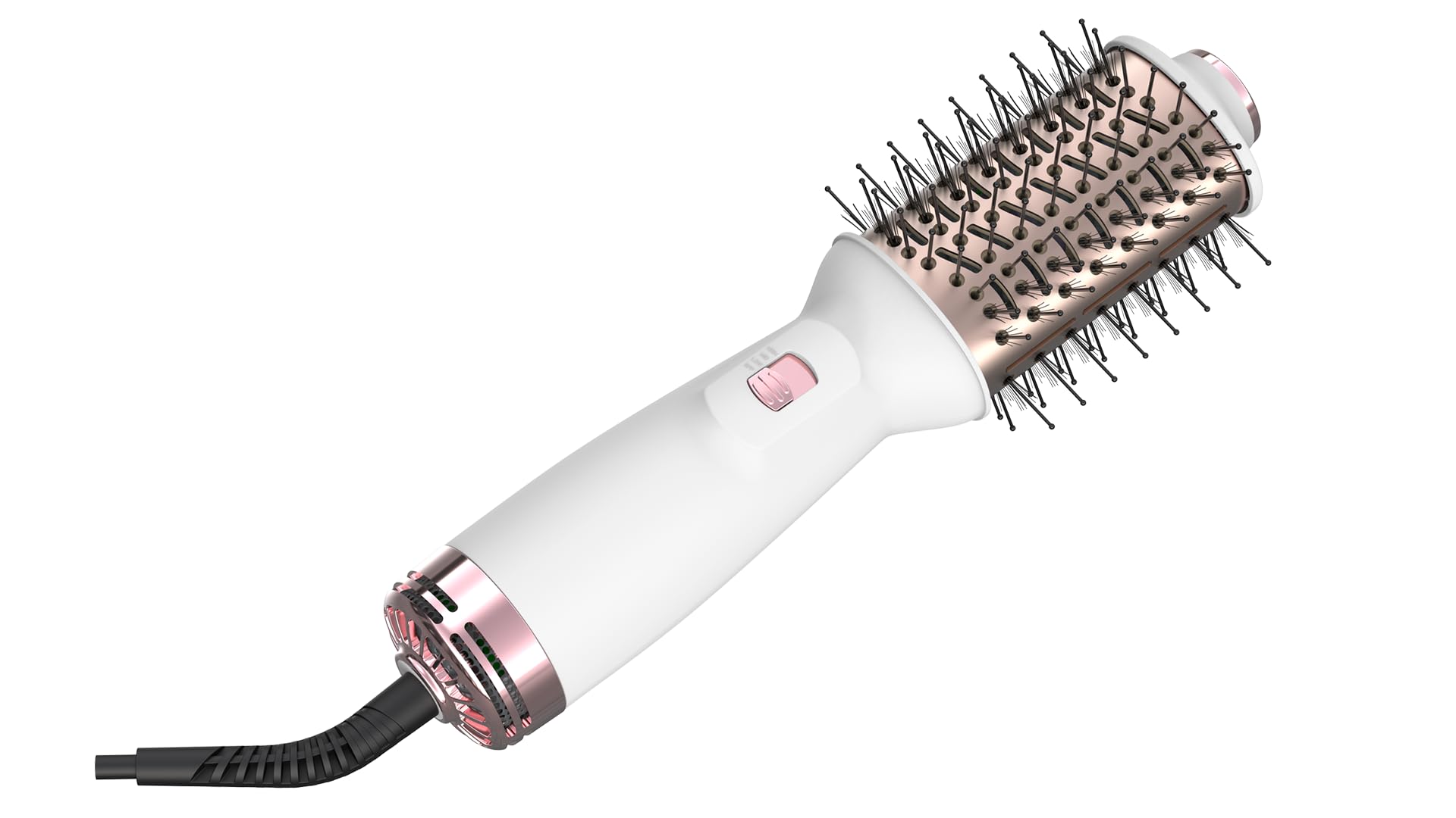 Mini Hot Air Brush for Travel, Dual Voltage 110V-240V International Hair Dryer Brush, Compact Portable Blow Dryer Volumizer for All Hair Types, Lightweight Styling Tool for Vacation & Gym