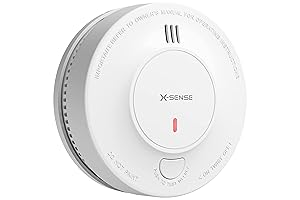 X-Sense Smoke Alarm: 10-Year Lithium Battery Fire Alarm Smoke Detector with LED...
