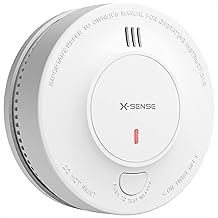 X-Sense Rilevatore di Fumo Migliorato Batteria da 10 Anni, Allarme Antincendio con Sensore Fotoelettrico, Allarme Antincendio Testato EN14604, SD2J0AX, Confezione da 1