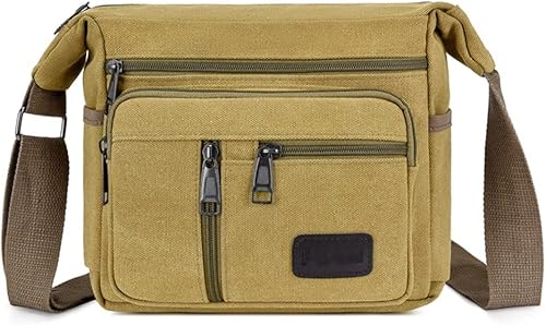 SLNFXC - Bolsas de hombro casuales de lona para hombre, bolsas cruzadas para exteriores, bolsas de mano para hombre, bolsa de mano retro con