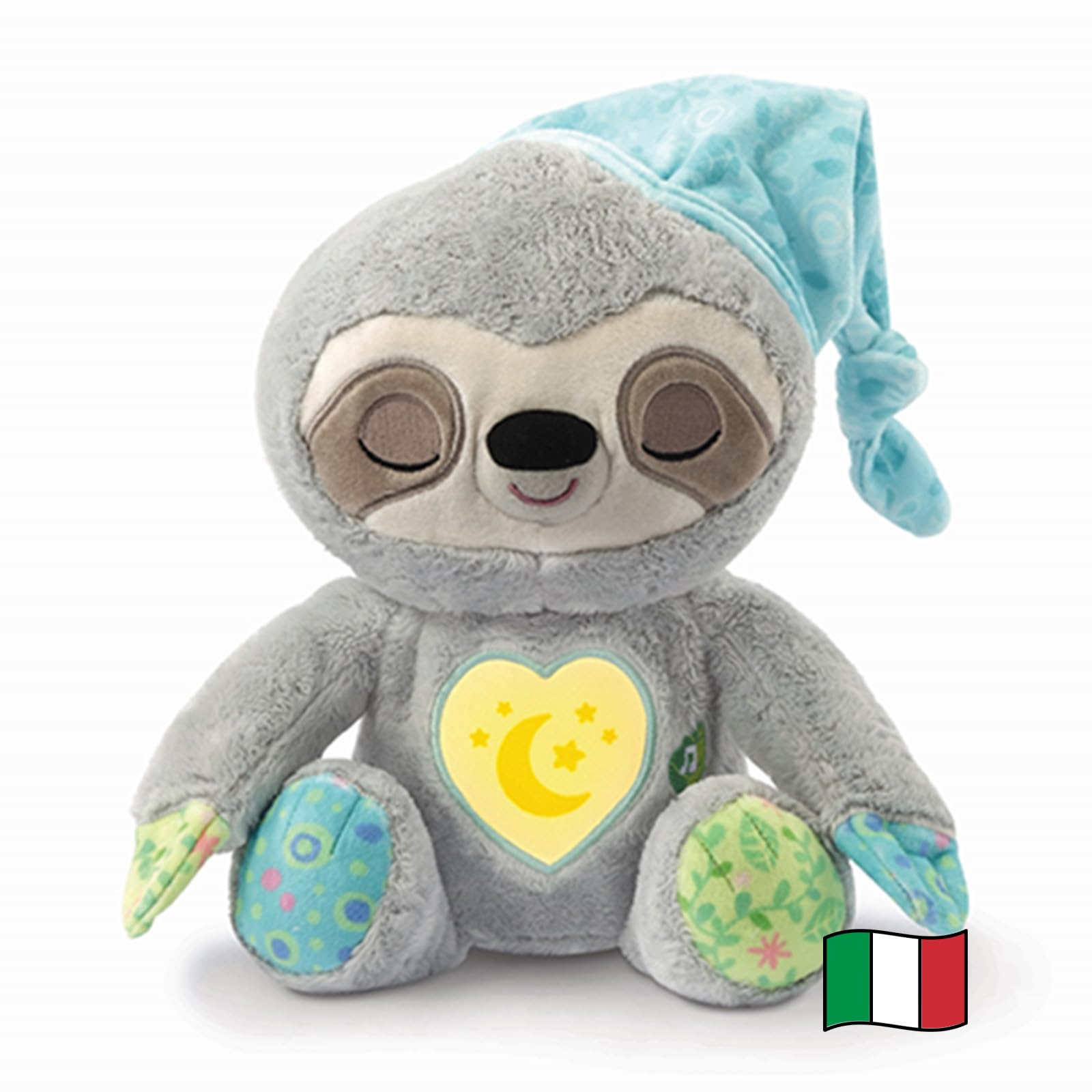 VTech Dormiglione, Dolce Nanna, Peluche con Luce Notturna Bambini, Luce Musicale con 25 Melodie e 3 Canzoni, 3 Modalità di Ascolto, Lingua Italiana, Batterie Incluse, 0-6 Anni