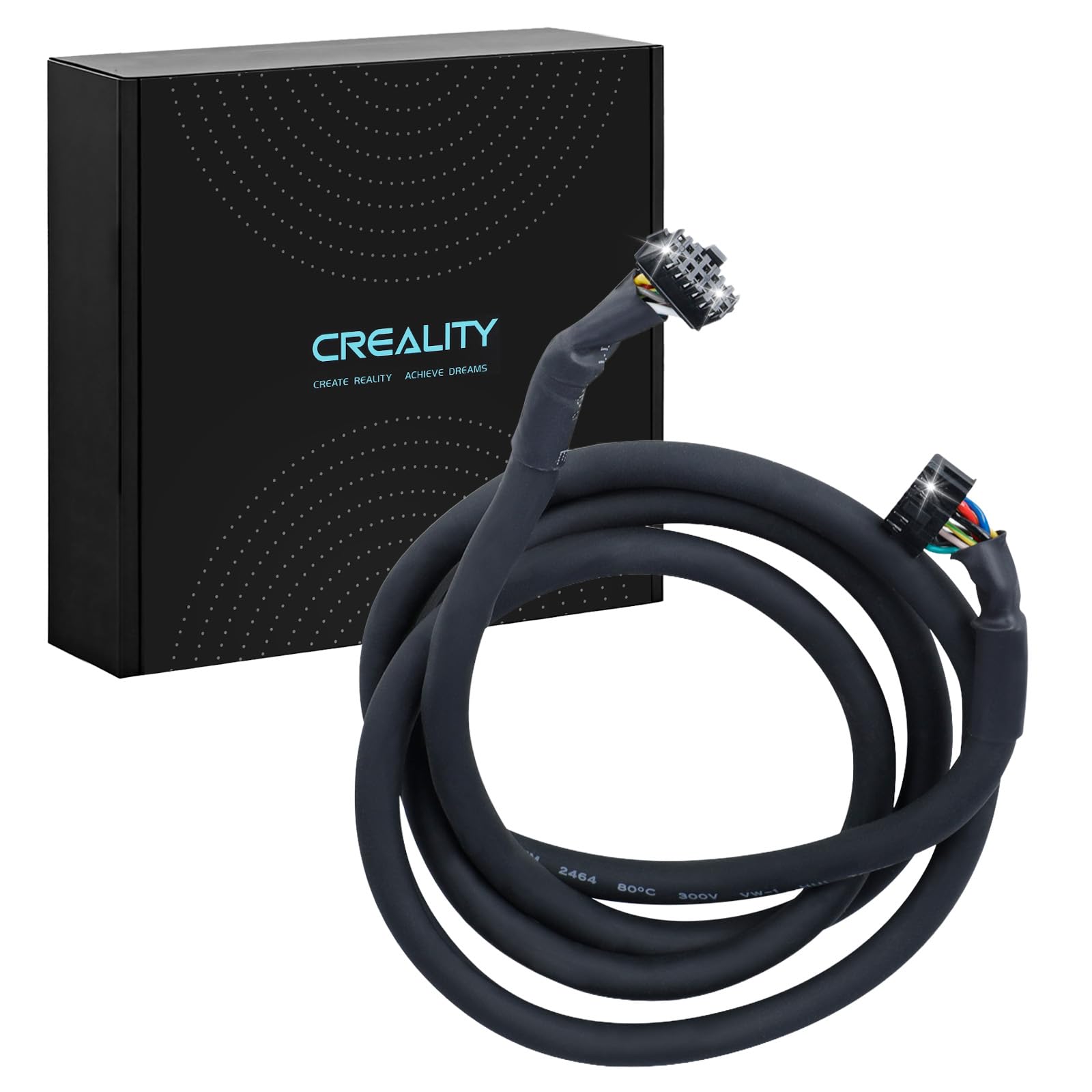 Creality K2 Print Head Cable, Hotend Mainboard Connector Wire, High-Temp Resistant FPC Flat Cable Replacement, OEM Compatible Plug & Play, Quick