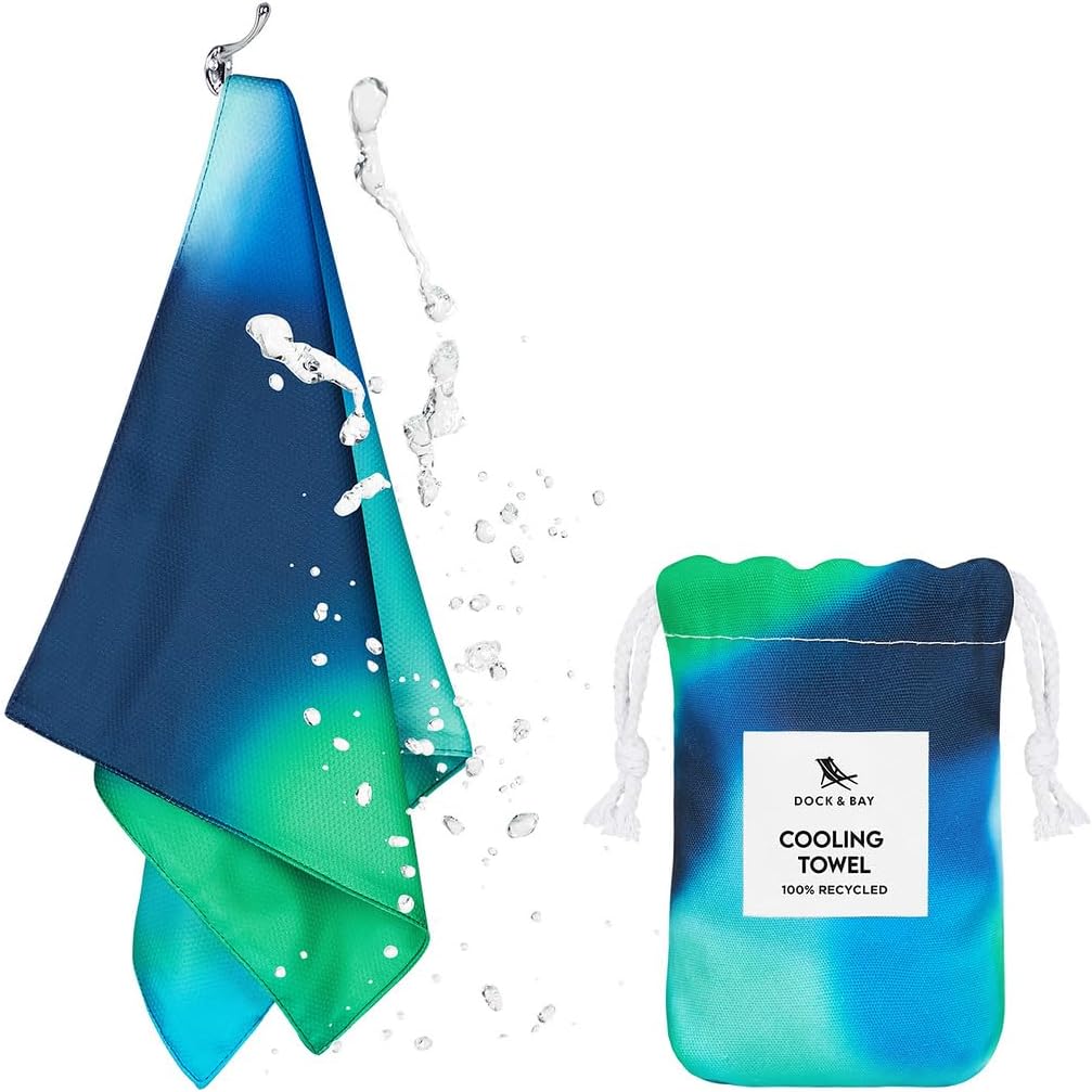 Dock & Bay QuickCool Cooling Towel - for Workouts & Sports - Cools to 15°C - Includes Bag - 27 x 13/69 x 33cm - Midnight Moves