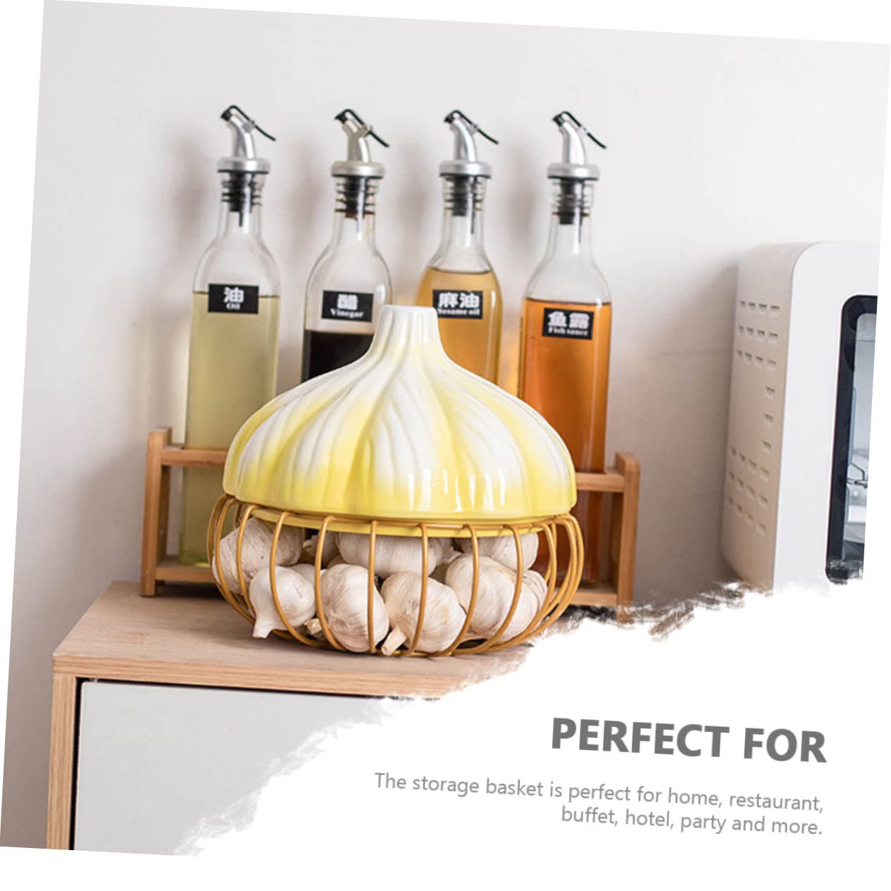 Ciieeo Convenient Egg Basket Home Accessory Garlic Keeper Garlic Storage Tank