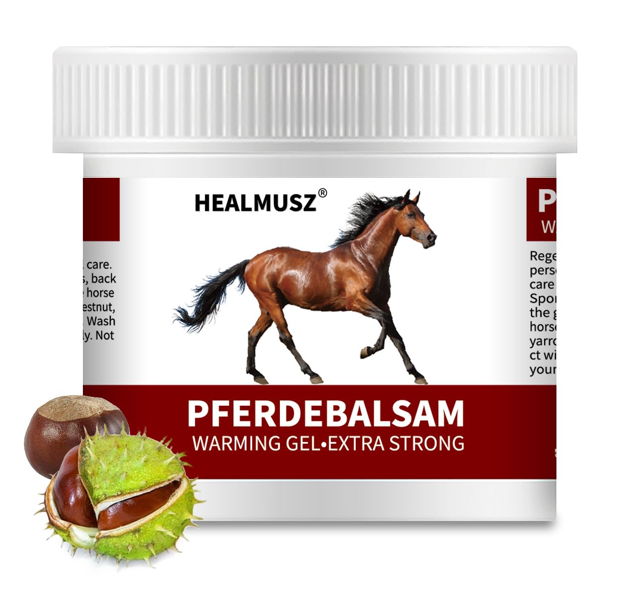 Pferdebalsam Horse Balm Gel, Extra Strength Warming Massage Gel 8.8 Ounce, with Horse Chestnut & Safflower Extract, Joint & Muscle Support