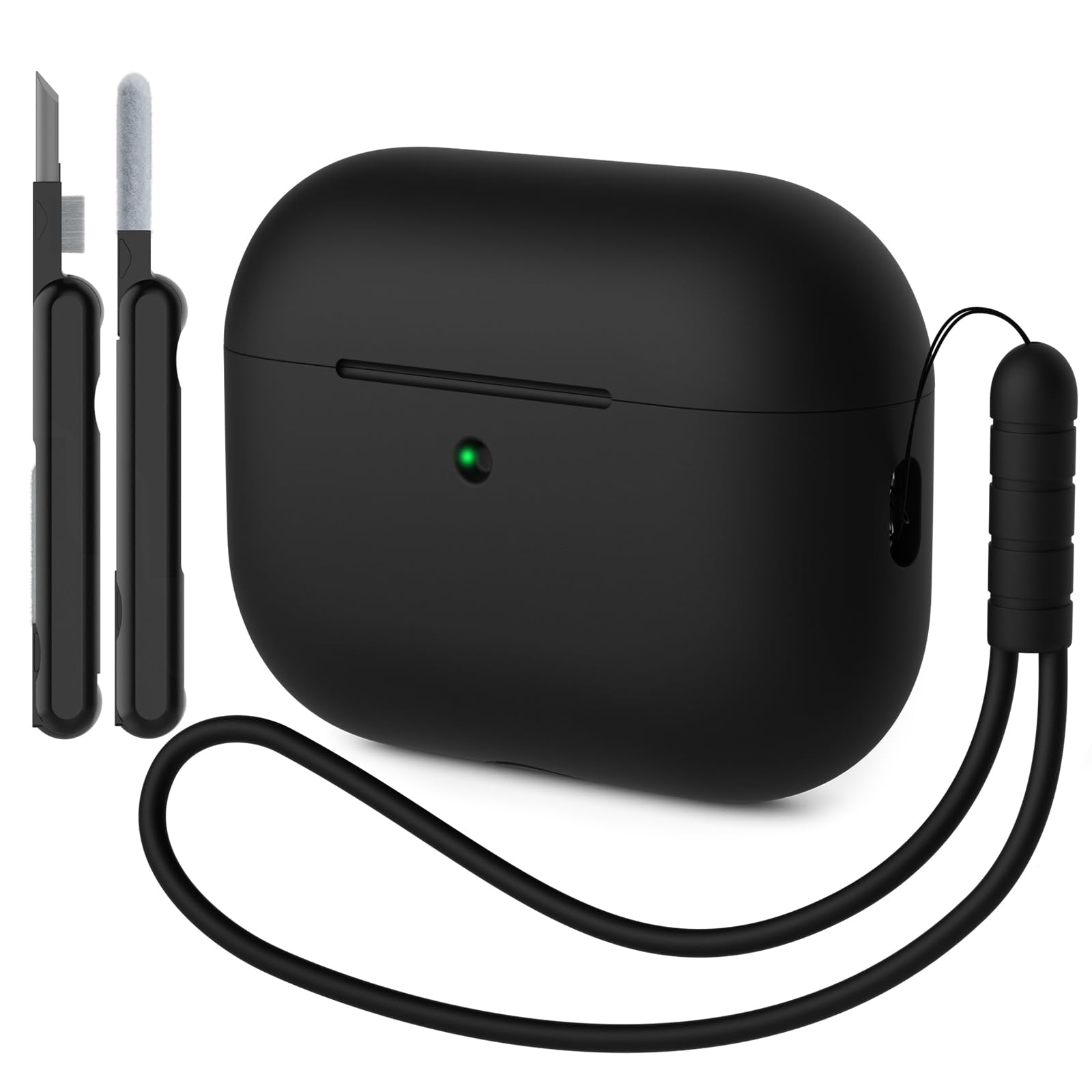 Funda para AirPods Pro 3 (2025) Case Cover, Anti-rasguños Fundas Protectora de Silicona Compatible con Airpods Pro 3.ª Generación con Kit de Limpieza e Lanyard de Silicona, Cloud Grey — view 50