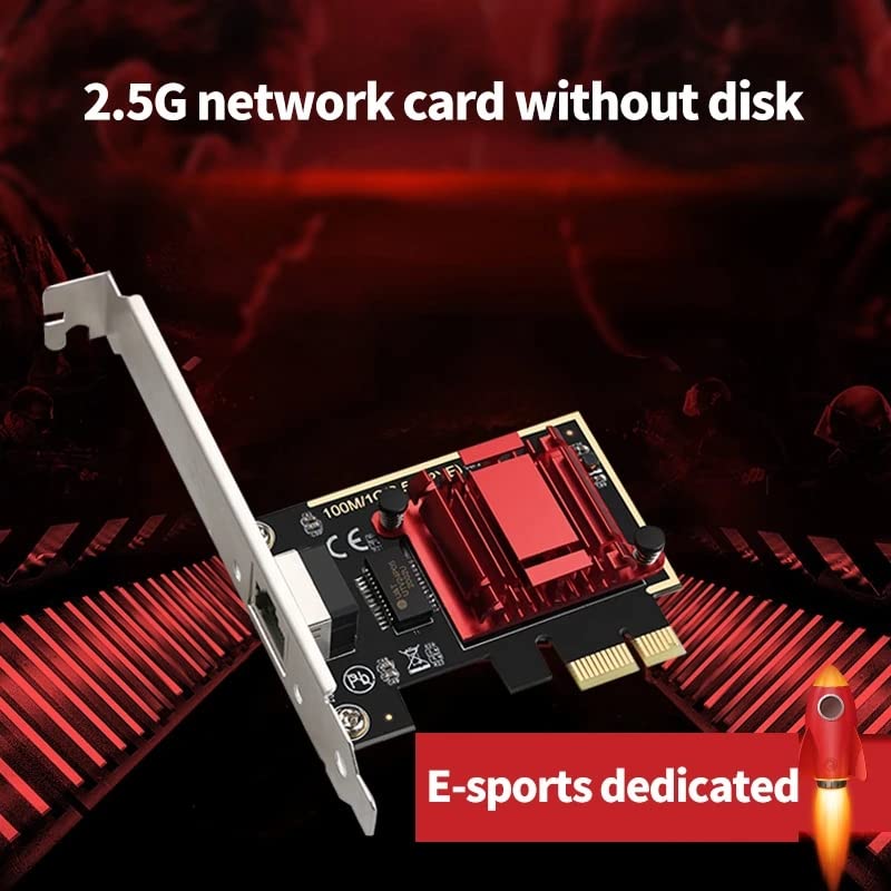 Tarjeta de red 2.5G PCI-E a RJ45 con chip RTL8125B Gigabit Ethernet PCI Express 10/100/2500Mbps 1Gbps/2.5Gbps para PC miniatura 3