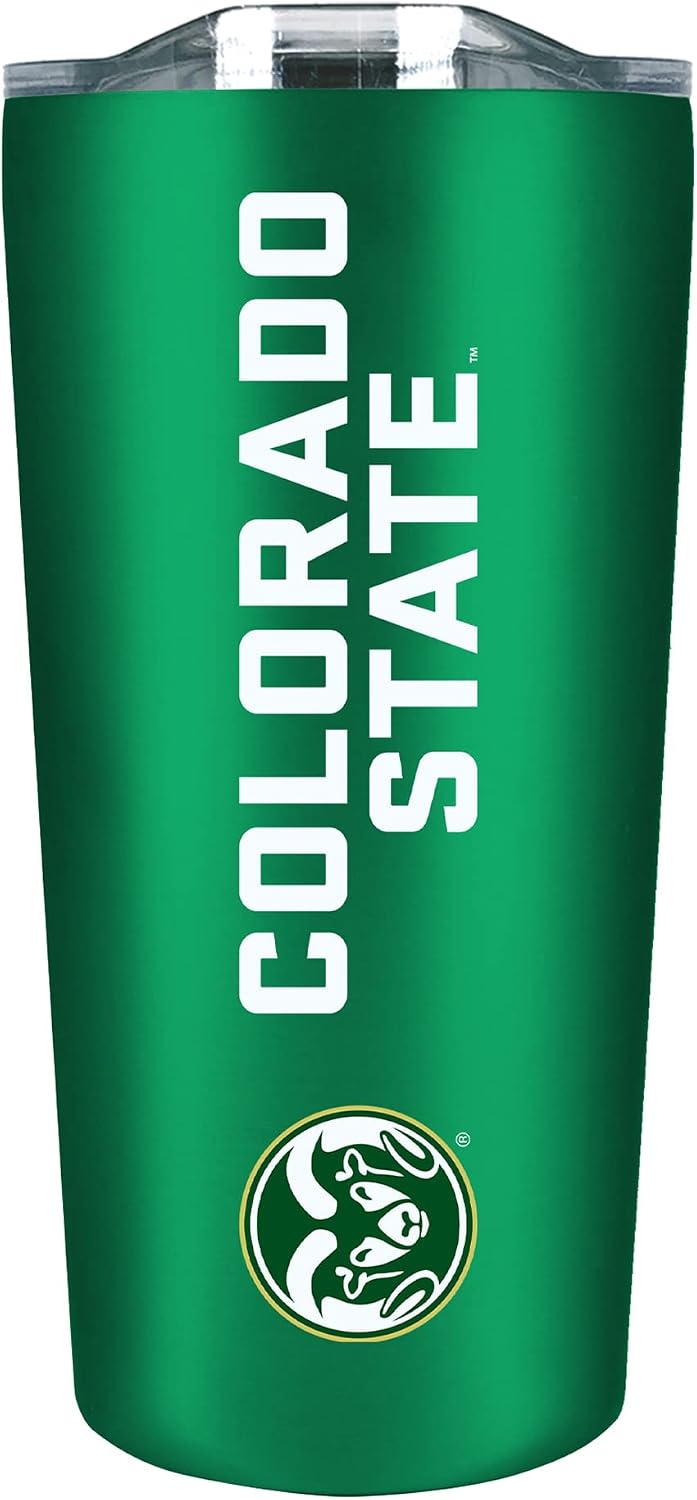 The Fanatic Group Personalized Colorado State Double Walled Soft Touch Tumbler, Design-1 - Green