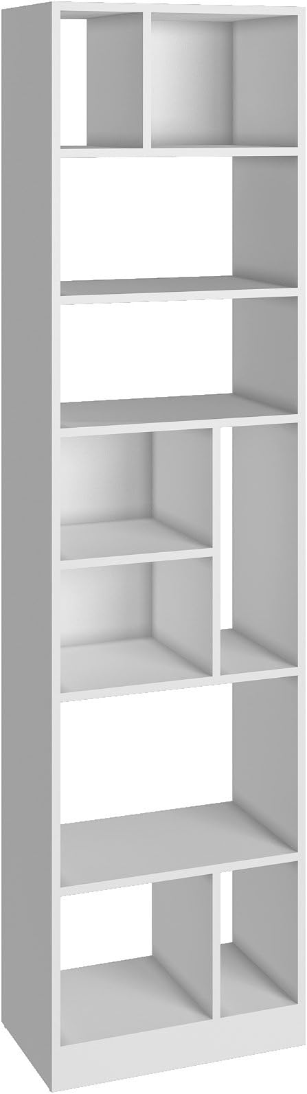 Brv Móveis Mdp Multi Use Side Shelves, Bookcase; Open Closet, Be 839-06, White, H180.5 X D29.4 W47.5 Cm, Easy Assembly