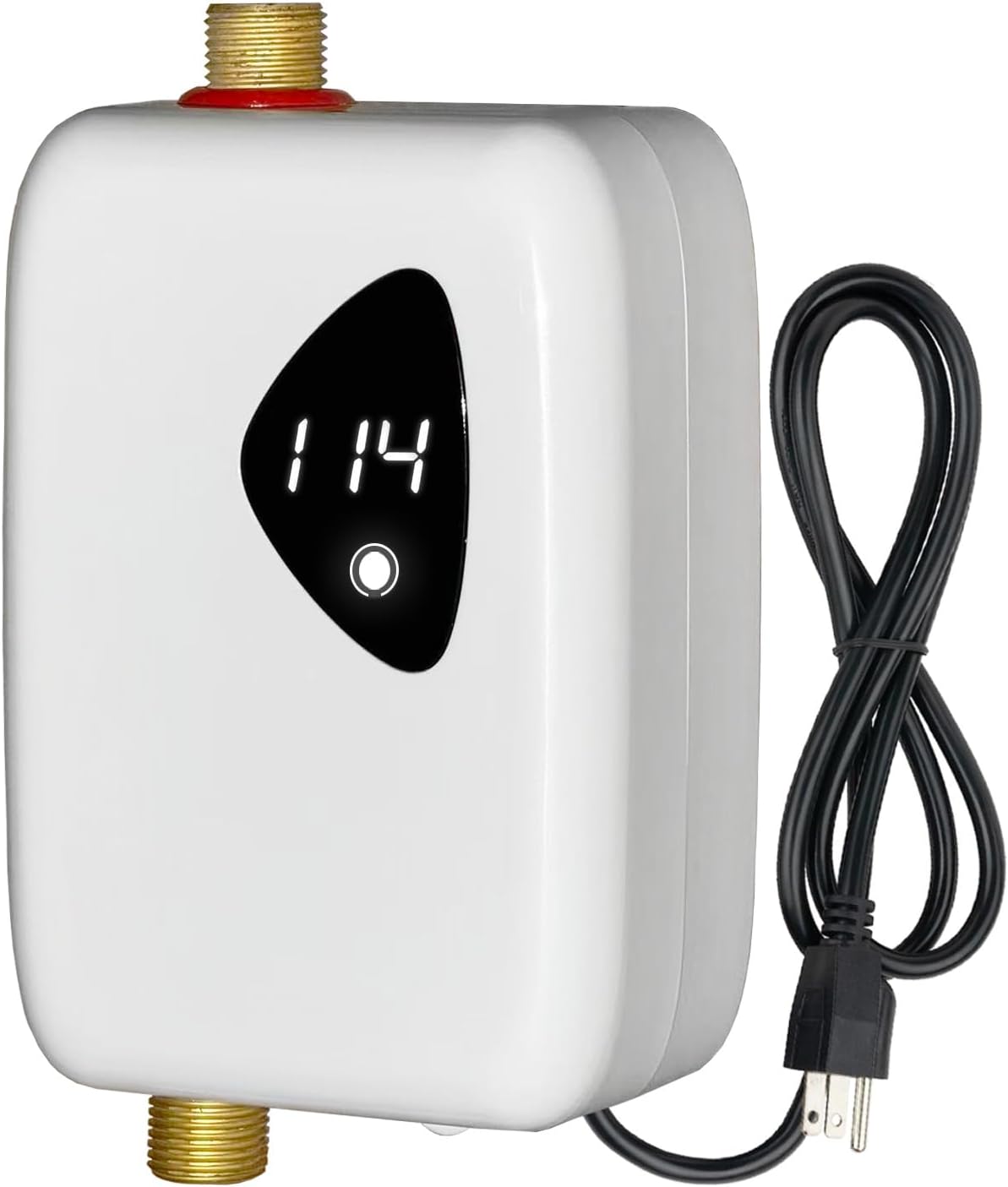 ECOTINYMACH 3000W 110V Tankless Water Heater Electric, Compact Water Heater for Single Sink, Conveniently Convertible Between Fahrenheit and Celsius