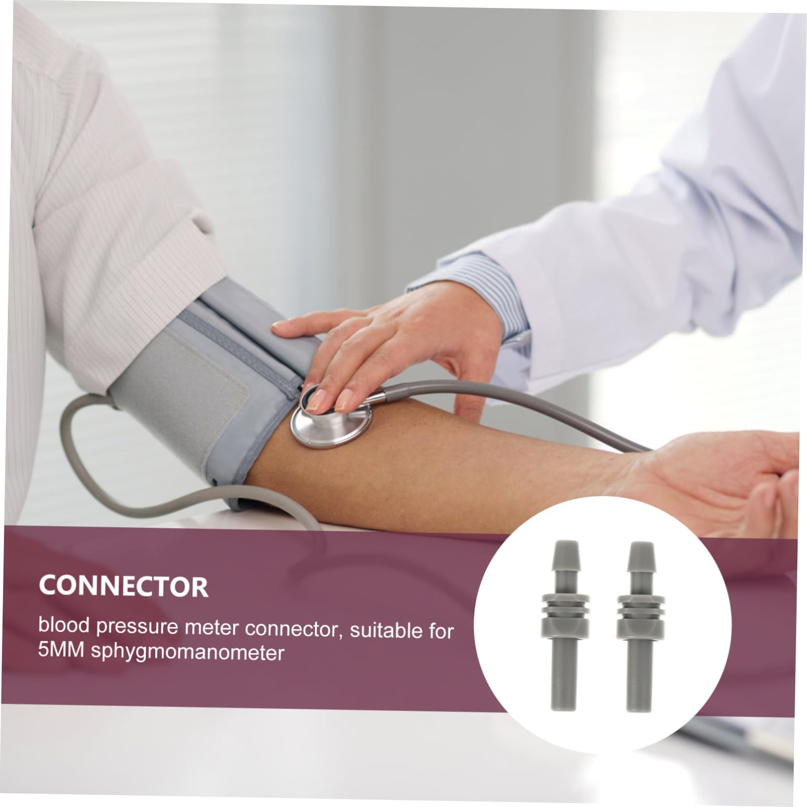 2pezzi Connettori Per Bracciale Sfigmomanometro Accessori Per Misuratore Pressione Elettronico Adattatori Polsino Compatibili Fascia Braccio Per Uso Sanitario