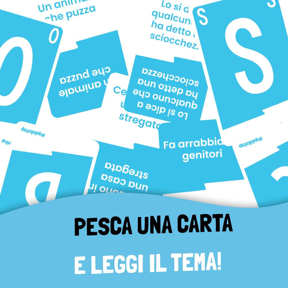 ATM Gaming QUICKSTOP Kids - Gioco di Carte per Bambini e Famiglie - Età 7+ - Da 2 a 7 Giocatori - Divertente e Veloce - Gioco da Tavolo - Italiano