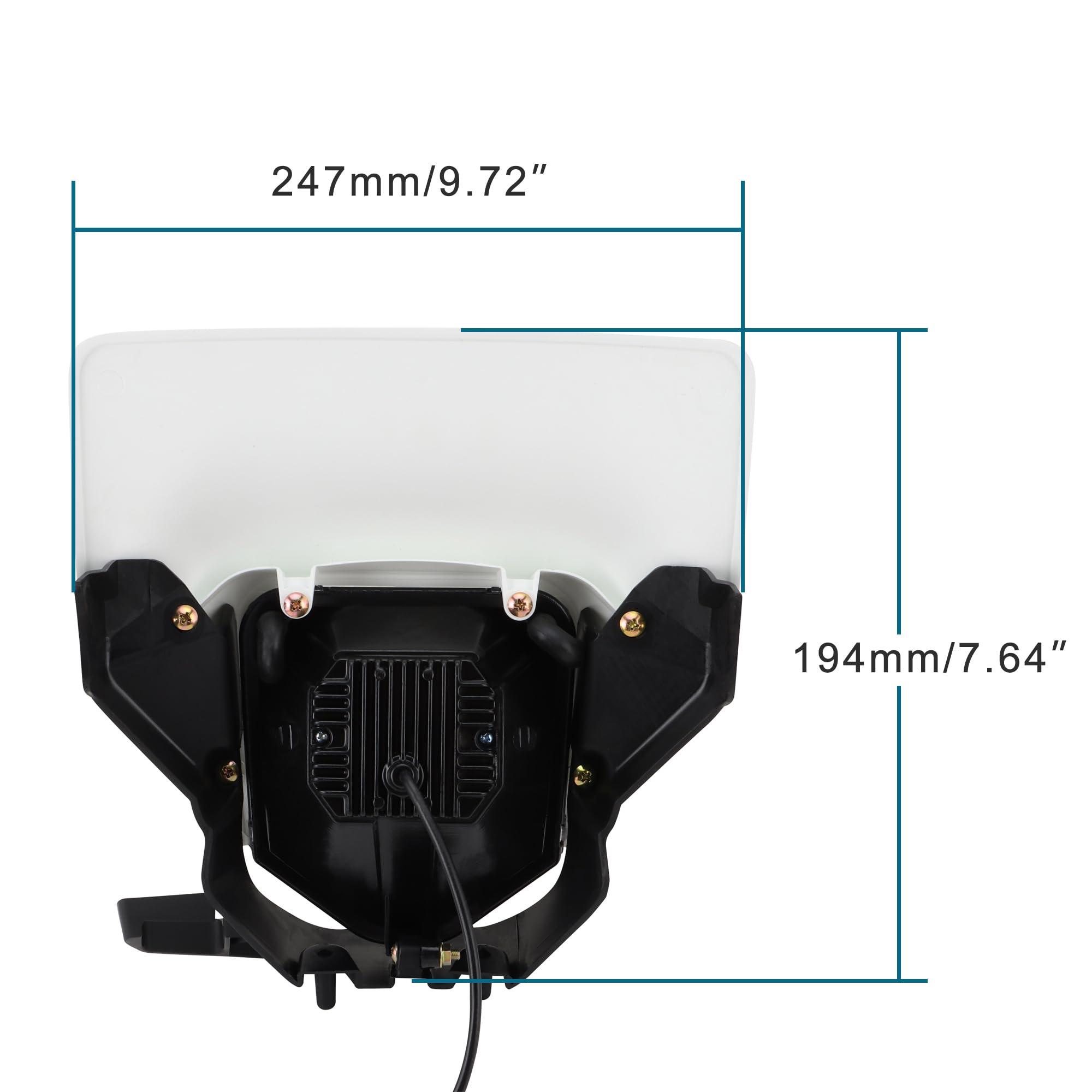 GOOFIT 12V 15W Phare de moto Remplacement pour VTT Scooter Pocket Vélo tout-terrain