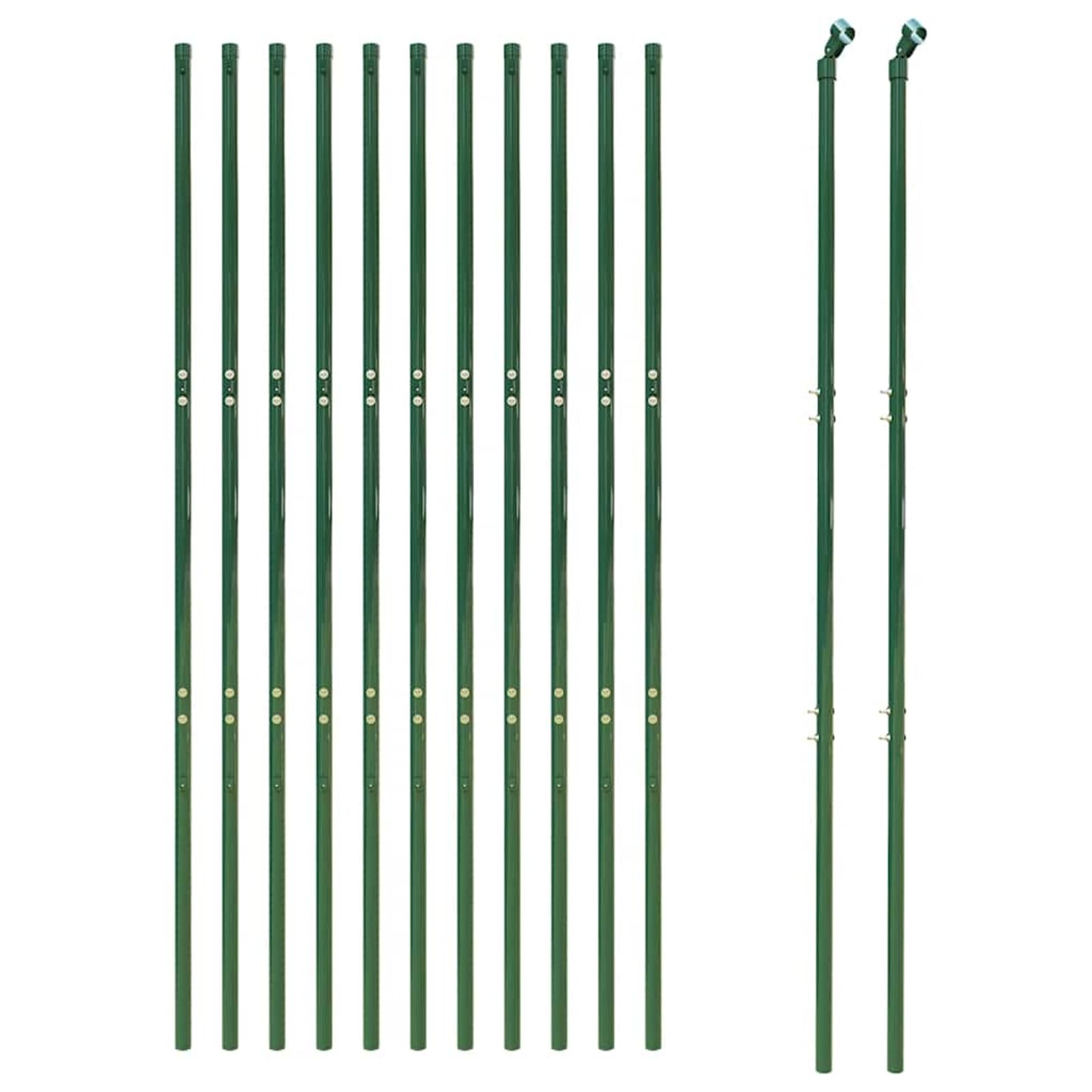 Homgoday Cerca de Alambre de Acero galvanizado Verde 2,2x25 m, Valla de Malla, Tensión Cerca Alambrada, Malla Metálica para Plantas y Animales, múltiples usos Tipo 1