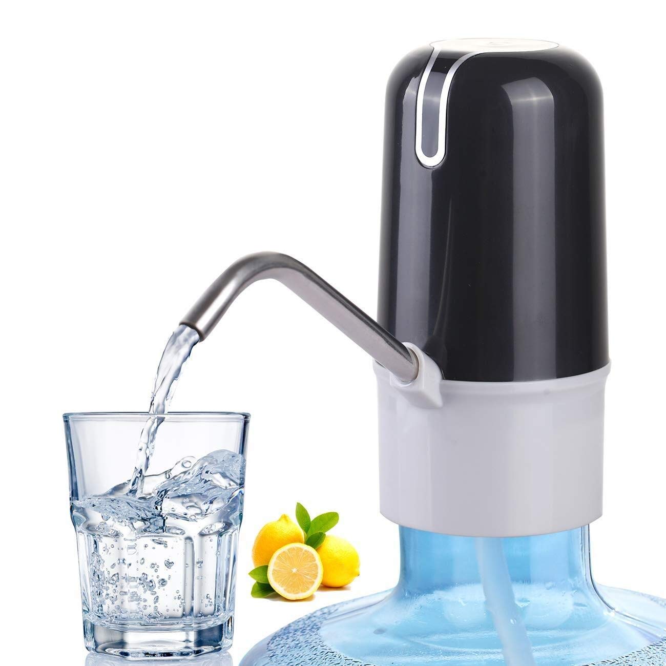 DINGZZ Bomba de Agua eléctrica Recargable por USB, Botella de Bebida automática portátil, dispensador de Bomba de Agua de 3 a 5 galones para Oficina en casa (Color: Roze)