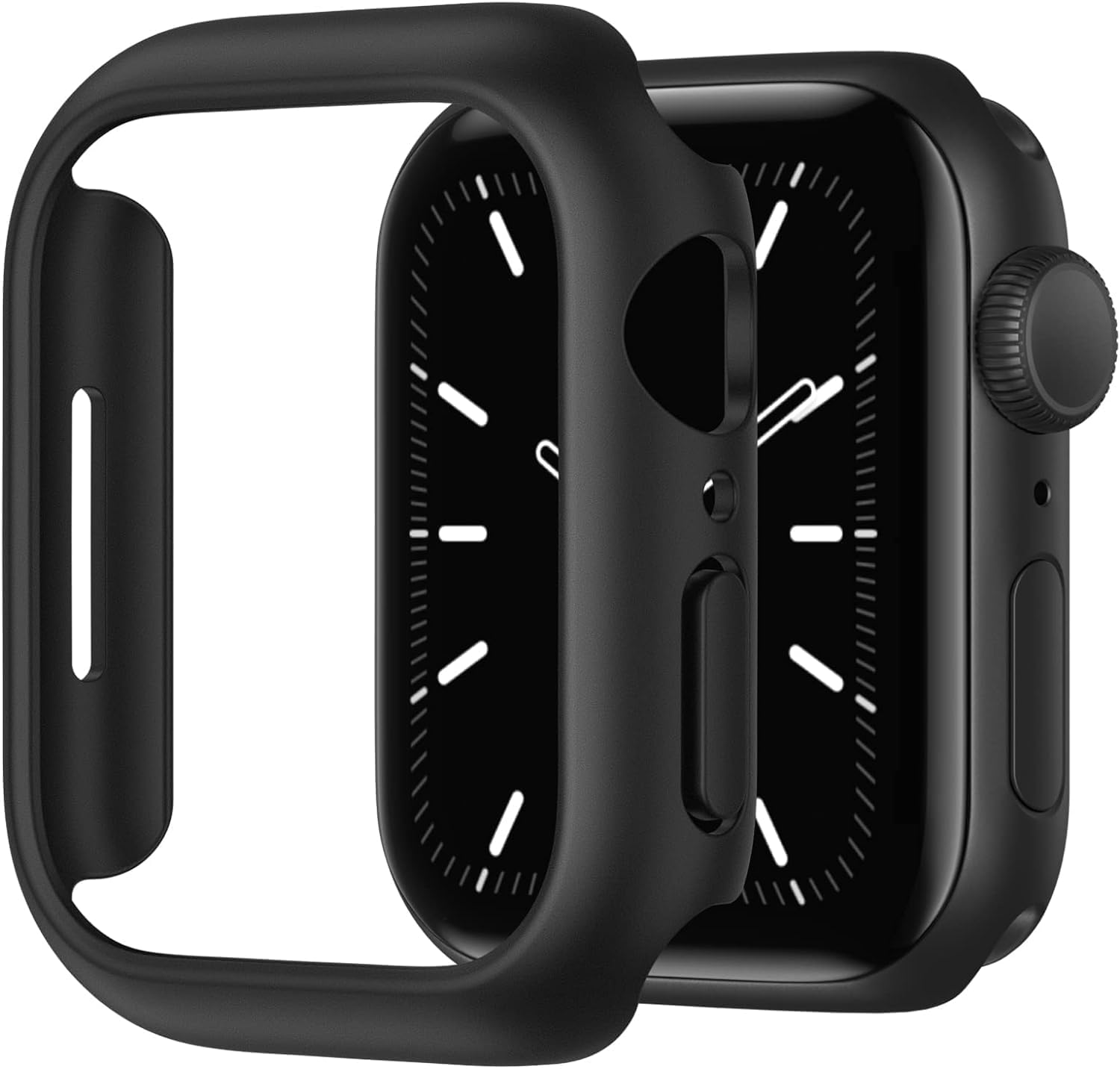 DPJ® Hard PC Bumper Case Compatible with Apple Watch 40mm SE 3/SE 2rd Generation/SE/Series 6/5/4, Ultra-Thin Protective Cover Frame [No Screen Protector] (Black, 40MM)-picture-36